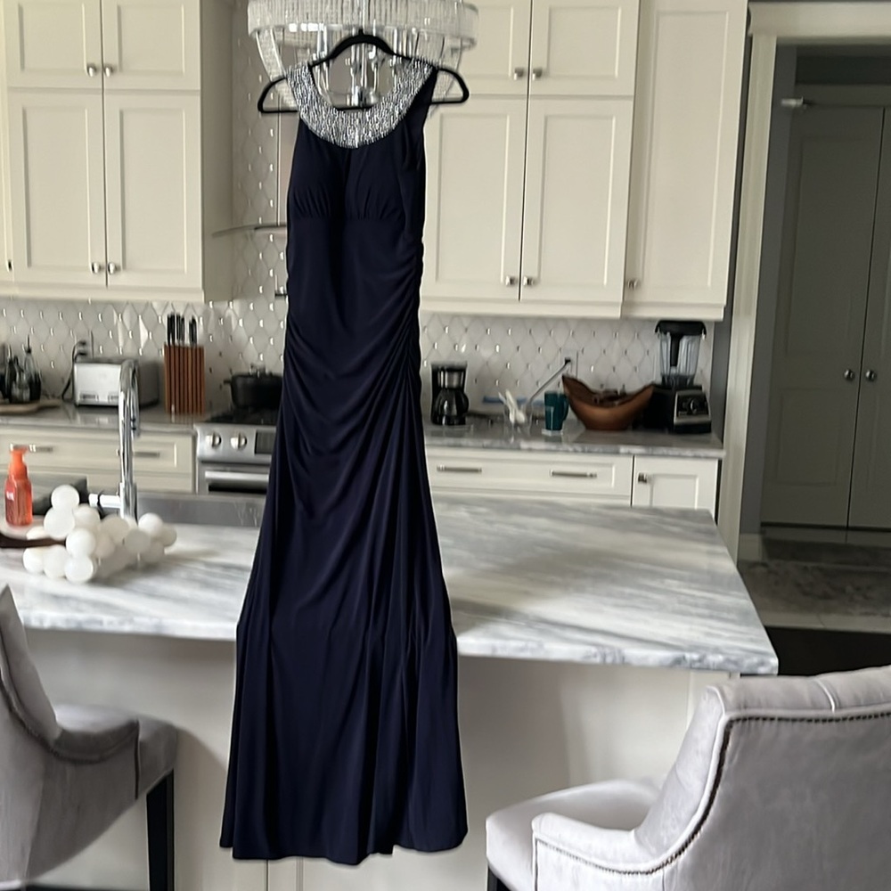 Cachet, formal gown, size 10, navy blue mother of the bride, best wedding guest